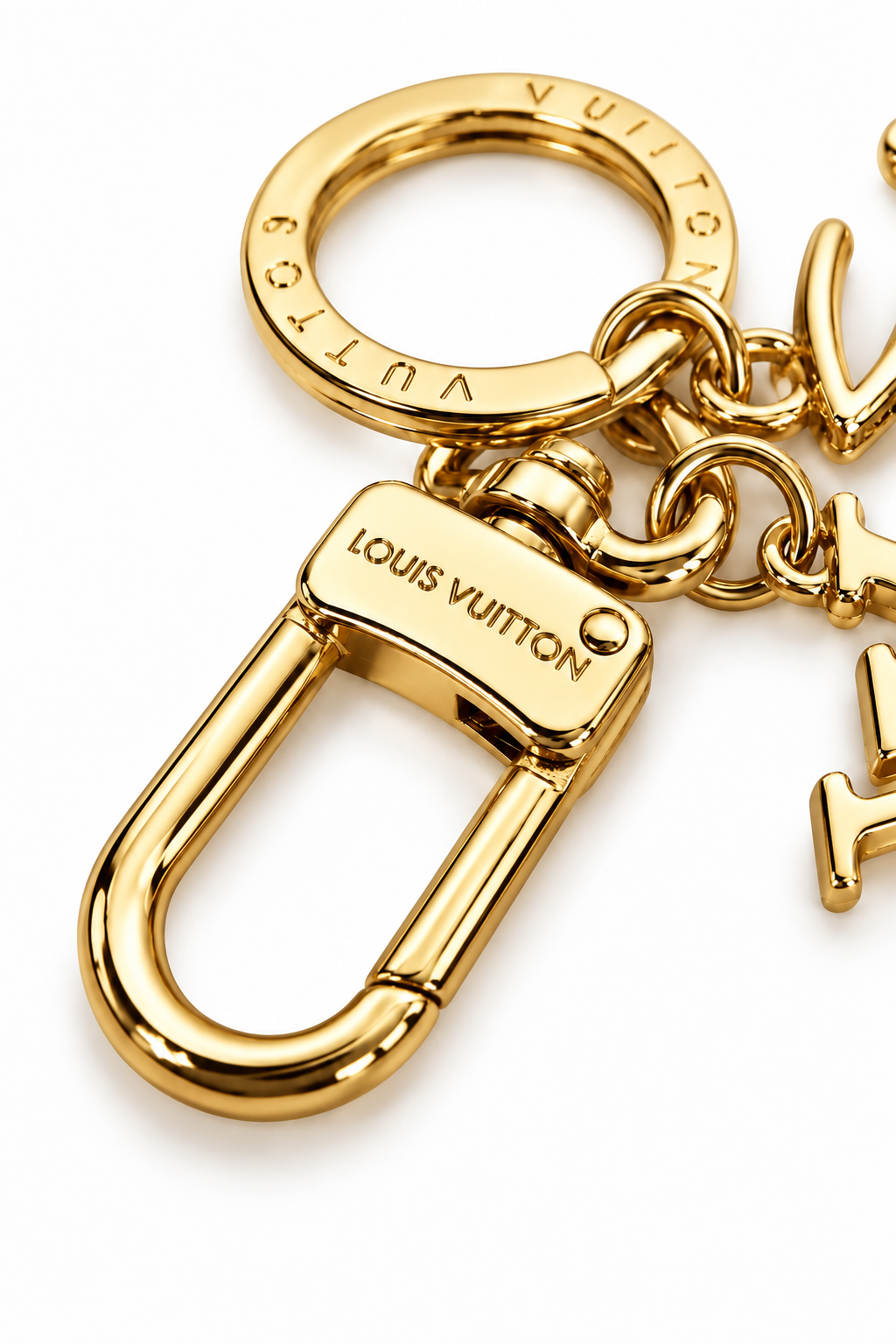LV Signature Gold Keychain