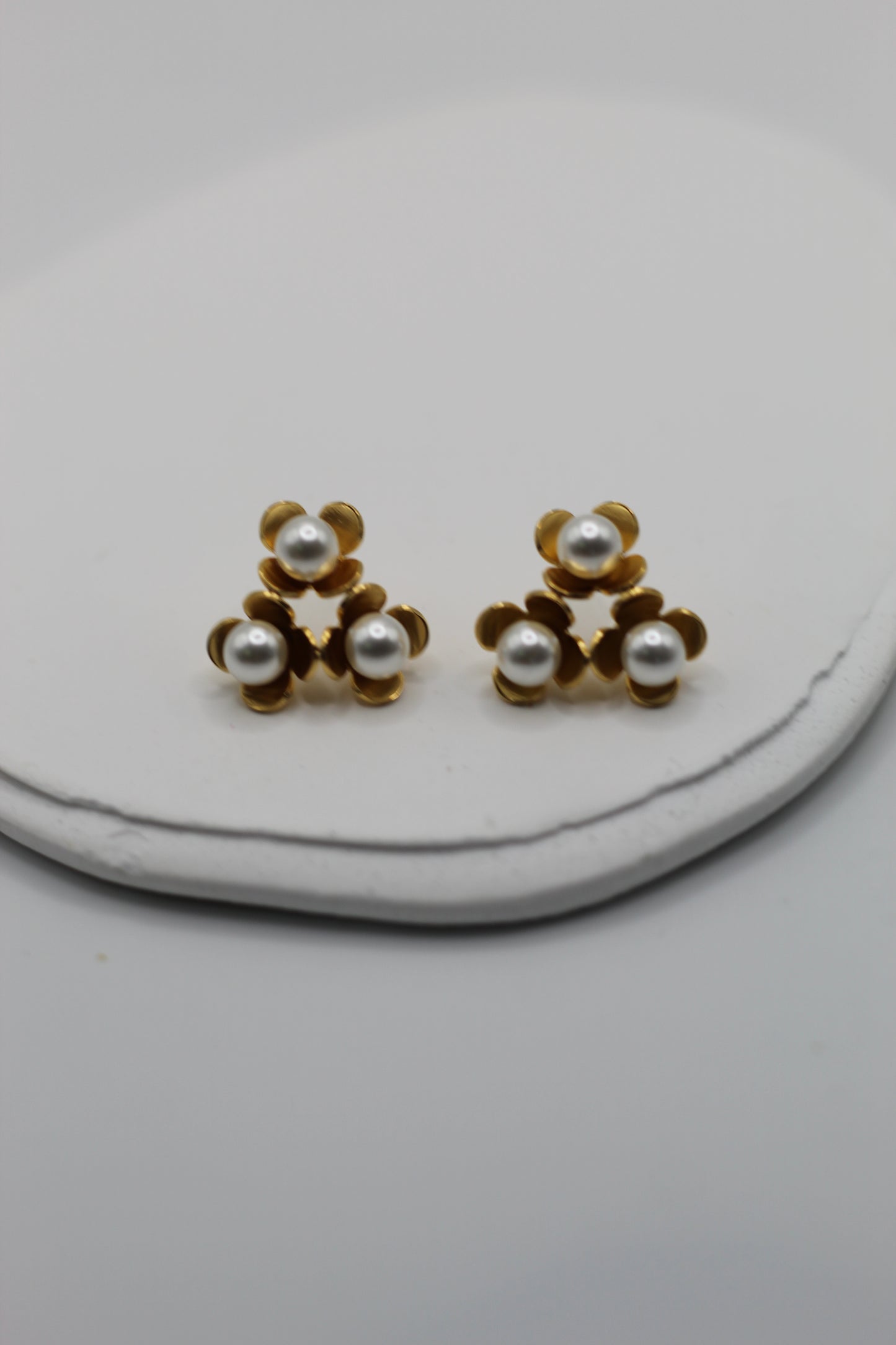 Pendientes Flor Perla