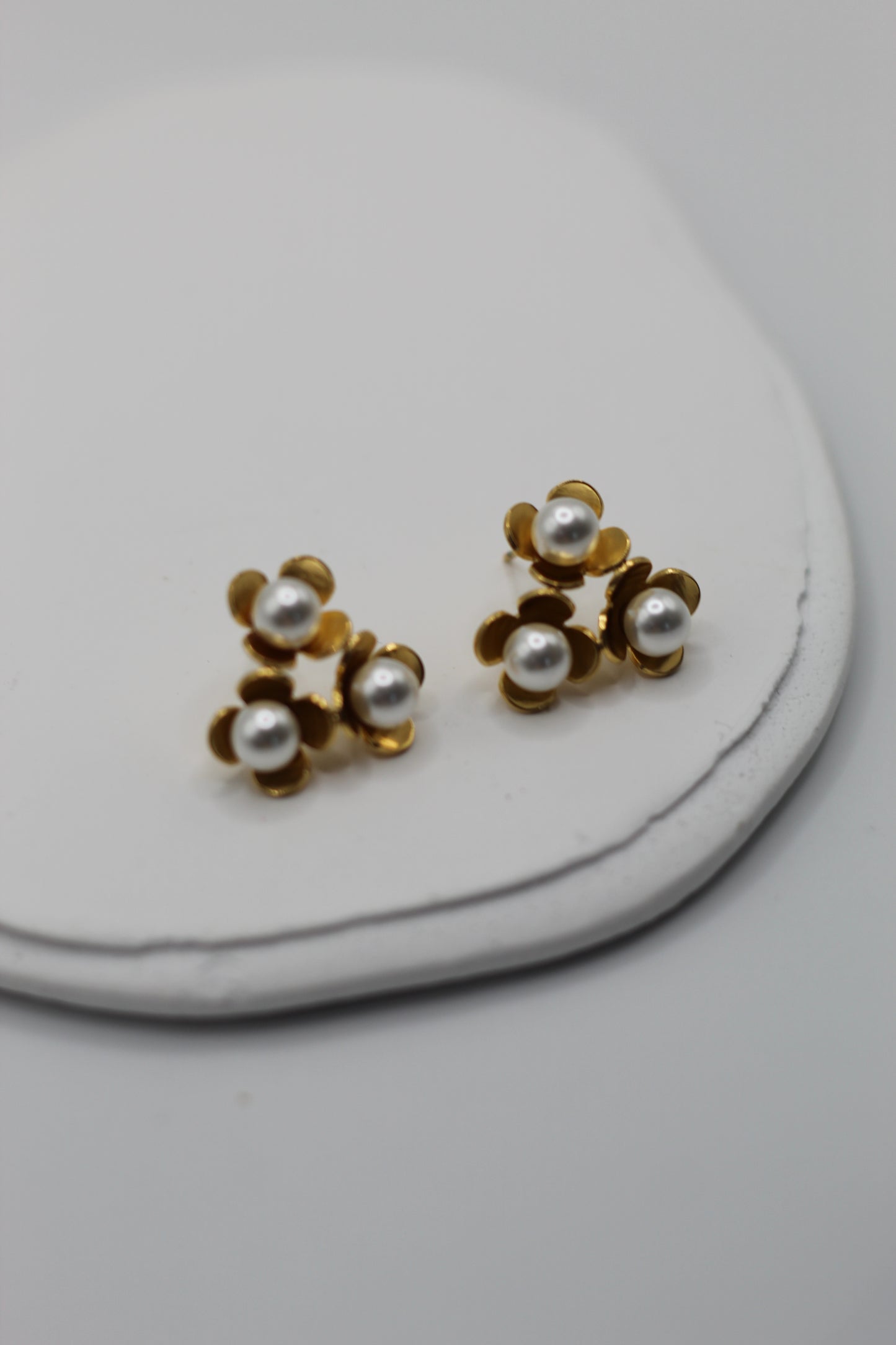 Pendientes Flor Perla