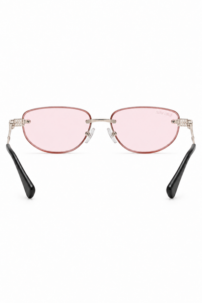 Lentes M’u M’u Logo Rimless Shield