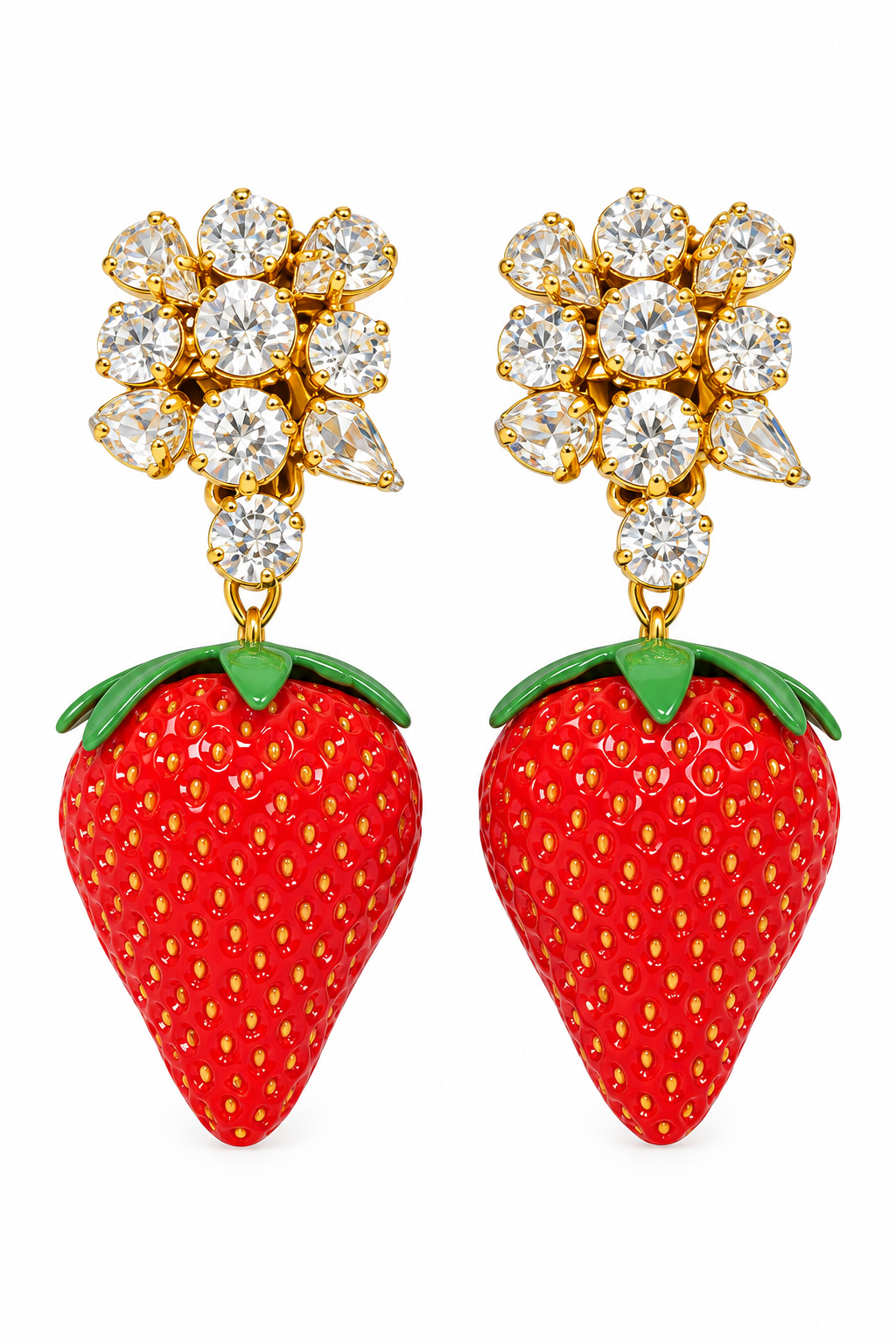 Pendientes Y S’int L Rhinestone Strawberry