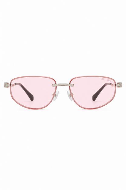 Lentes M’u M’u Logo Rimless Shield