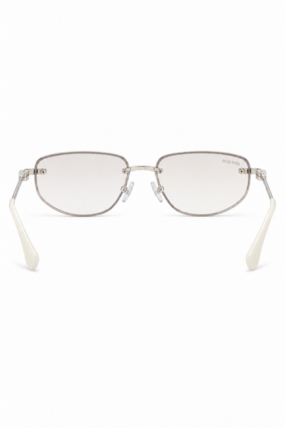Lentes M’u M’u Logo Rimless Shield