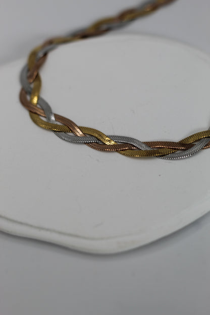 Collar Trenza Tricolor