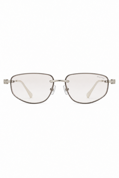 Lentes M’u M’u Logo Rimless Shield