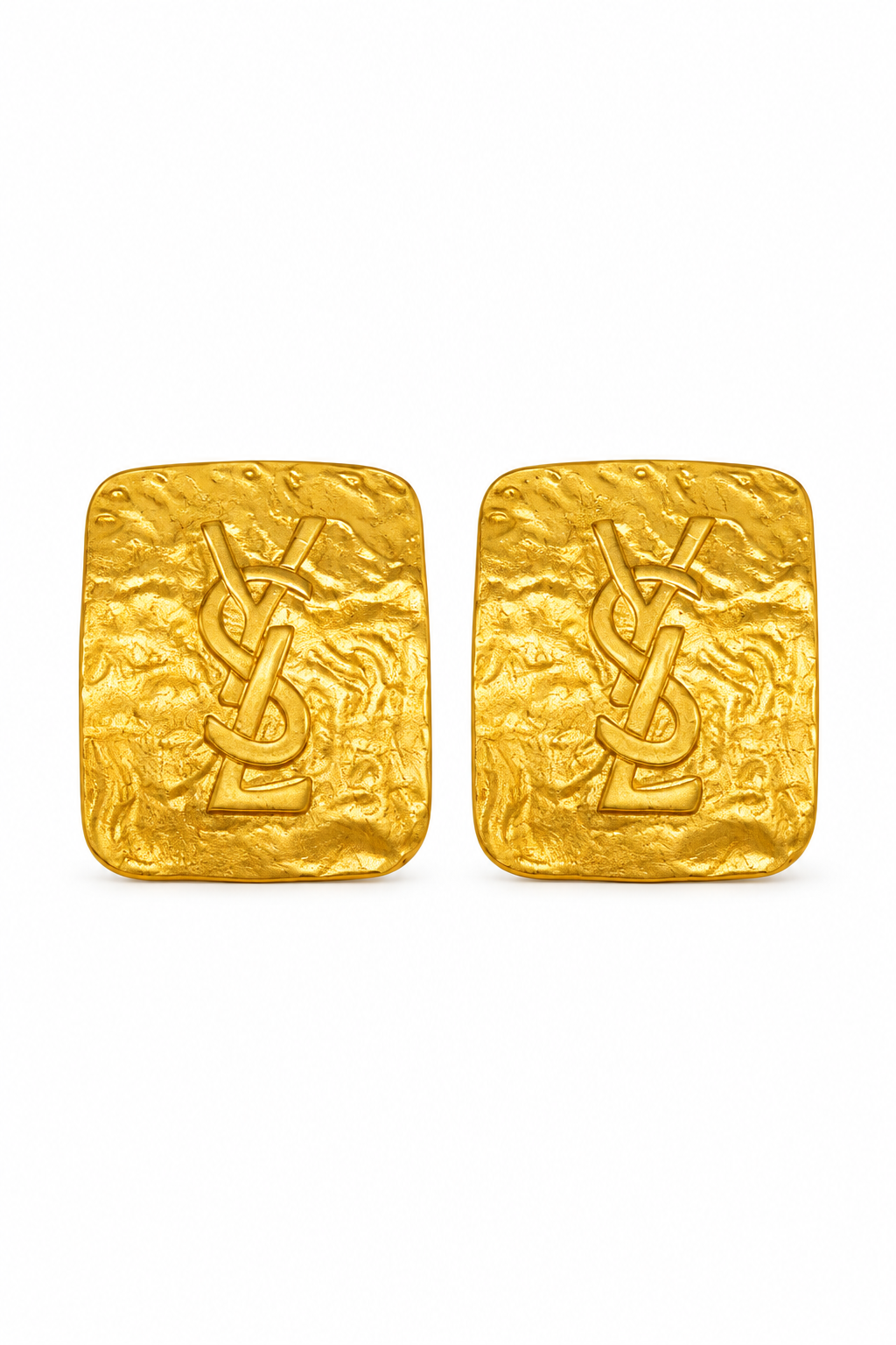 Pendientes Y S’int L Vintage Textured Square