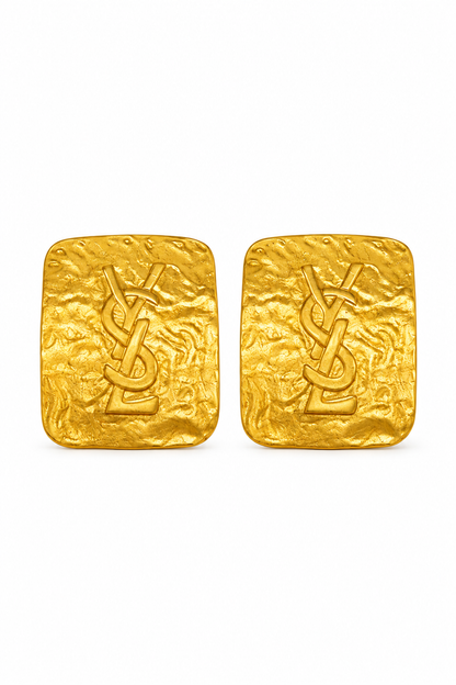 Pendientes Y S’int L Vintage Textured Square