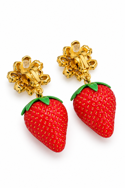 Pendientes Y S’int L Rhinestone Strawberry