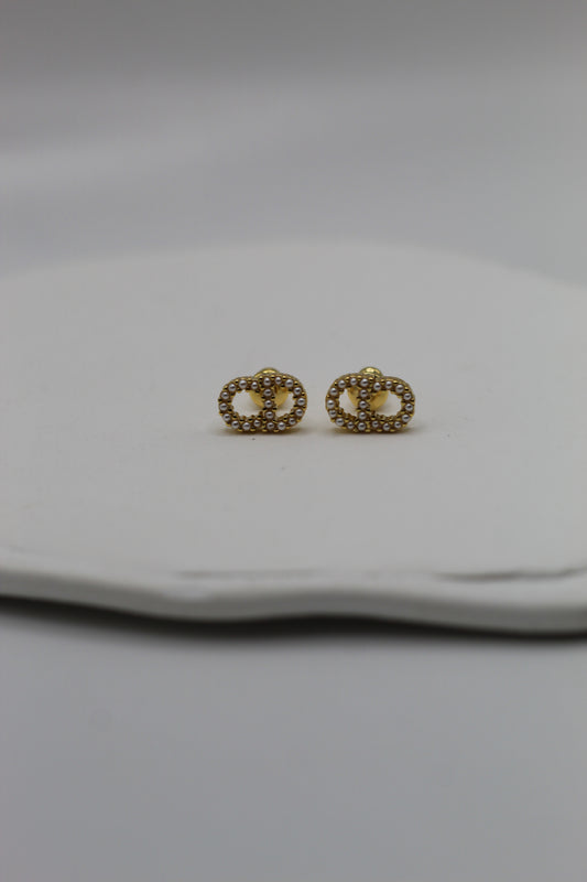 Aretes CD perlas